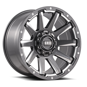 Grid Offroad GD05 Gloss Graphite W/ Milled Spokes
