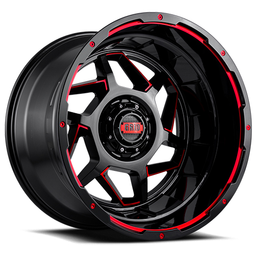 Grid Offroad GD14 Gloss Black W/ Red Accents