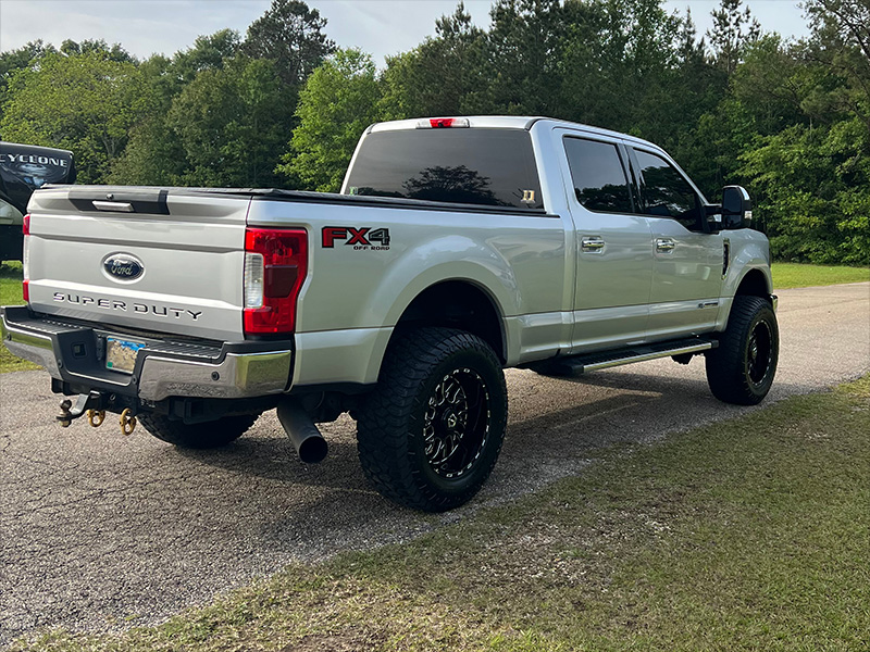 2019 Ford F250 Tis 544 20x10 Amp Terrain Attack At 37x12 50r20 2 5 In Rough Country Leveling Kit 
