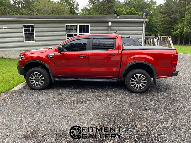 2019 Ford Ranger Xlt Impact 819 18x9 Ironman All Country At 275 65r18 2 5in Rough Country Leveling Kit 
