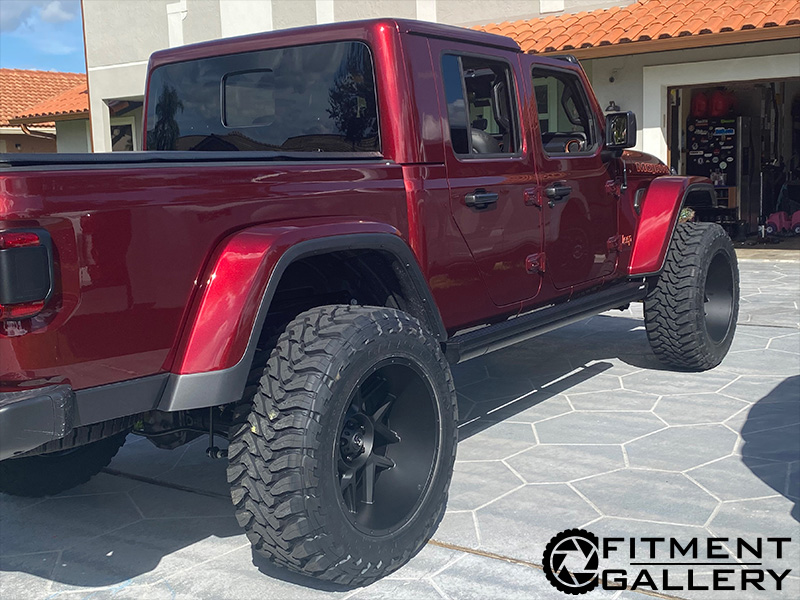 2021 Jeep Gladiator Mojave Vision Sliver 360 Matte Black 22x12  51 Offset Toyo Open Country Mt 37x13 50r22 Aev 2 Inch Spacer Lift 