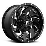 Fuel Offroad Cleaver D574 Gloss Black W/ Milled Spokes 17x9 +6