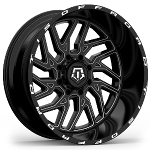 TIS Offroad 544 Gloss Black W/ Milled Accents 22x12 -44