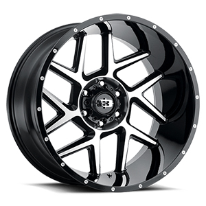 Vision Offroad Silver 360 Black W/ Machined Face
