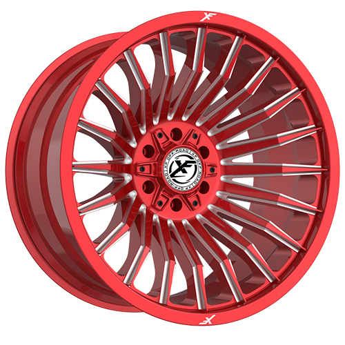 XF Offroad XF-231 Anodized Red Milled W/ Red Milled Logo